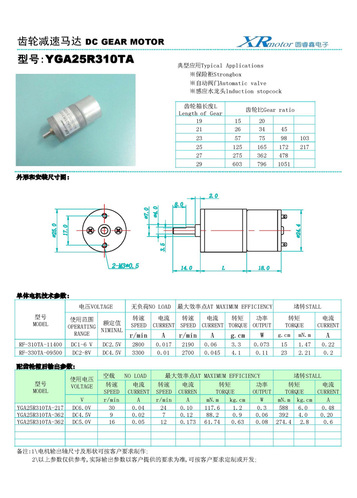 YGA25R310TAֱ����ˢ���ٵ��